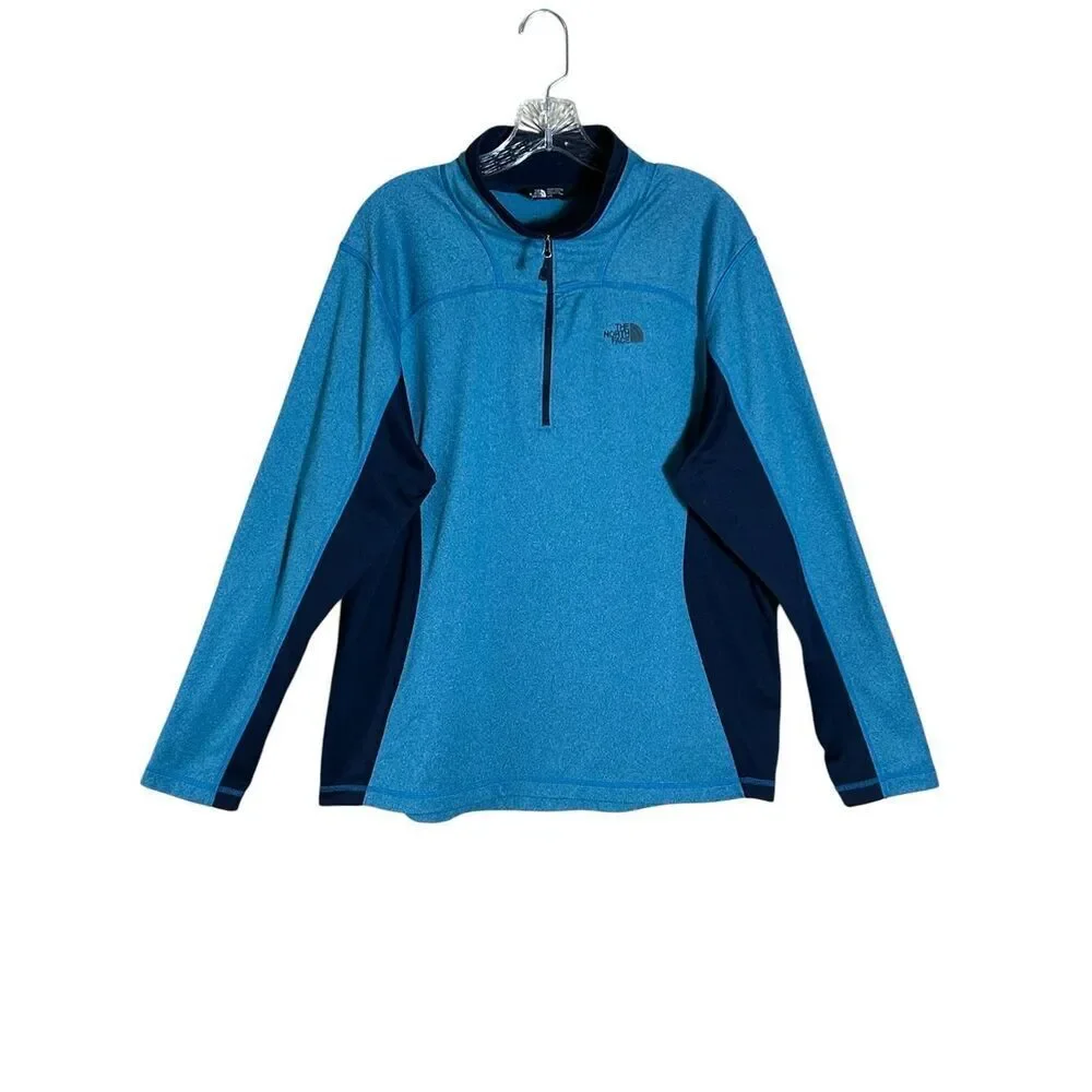 The North Face Men’s Teal and Navy Half-Zip Pullover